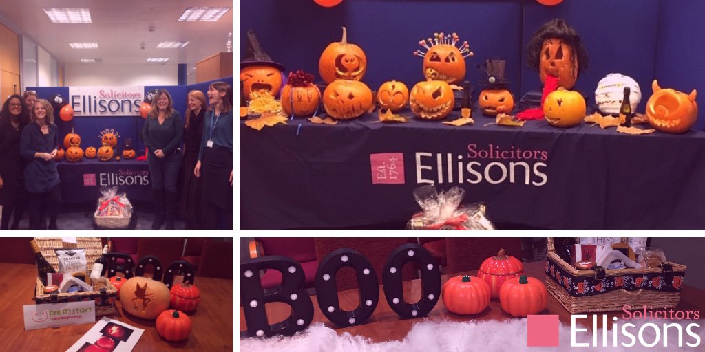 EllisonsLaw's tweet photo. ‘#HappyHalloween from everyone at Ellisons. We’ve had a great day carving pumpkins for @FreshStartNB. https://t.co/rqPyPRqc03