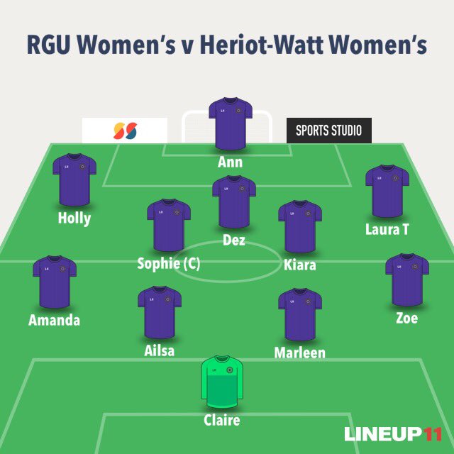 Today’s line up for our clubs this afternoon!
1s v Heriot Watt Away - Subs Bish Nicky Jack 
2s v St Andrews 3s Away - Subs Keir James 
3s v St Andrews 4s @ Garthdee Subs Dan Eliott Iain Hector 
Girls v Heriot Watt @ Balmoral - Subs Katie Kat Rachael Emily Gabrielle #rgu #poorple