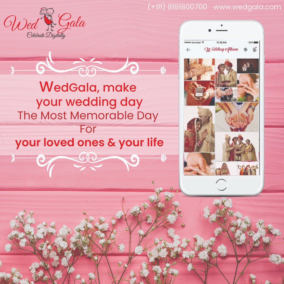 WedGala's tweet photo. People might forget #marriages or you, but they’ll always remember your #wedding day. With #WedGala, make your wedding day the most memorable day for your loved ones &amp; your life.

#WeddingWithWedgala #WeddingPlanningApp https://t.co/WfmFpLoMt5