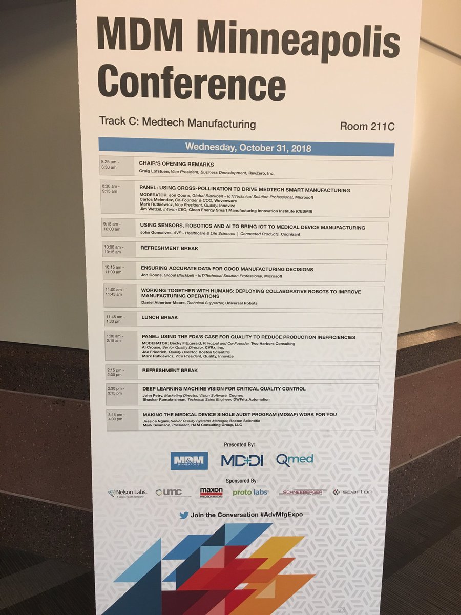 bltfitz's tweet photo. Moderating a stellar team of Medical Device Experts at MDM MSP! https://t.co/lx2NDsJFRS