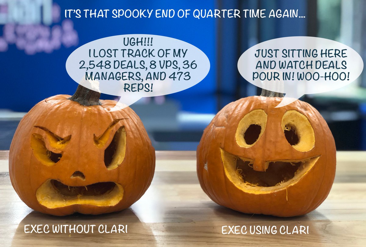 clarihq's tweet image. Spooky #EOQ?? With Clari, you're always in for a treat! #callit #crushit #nosurprises