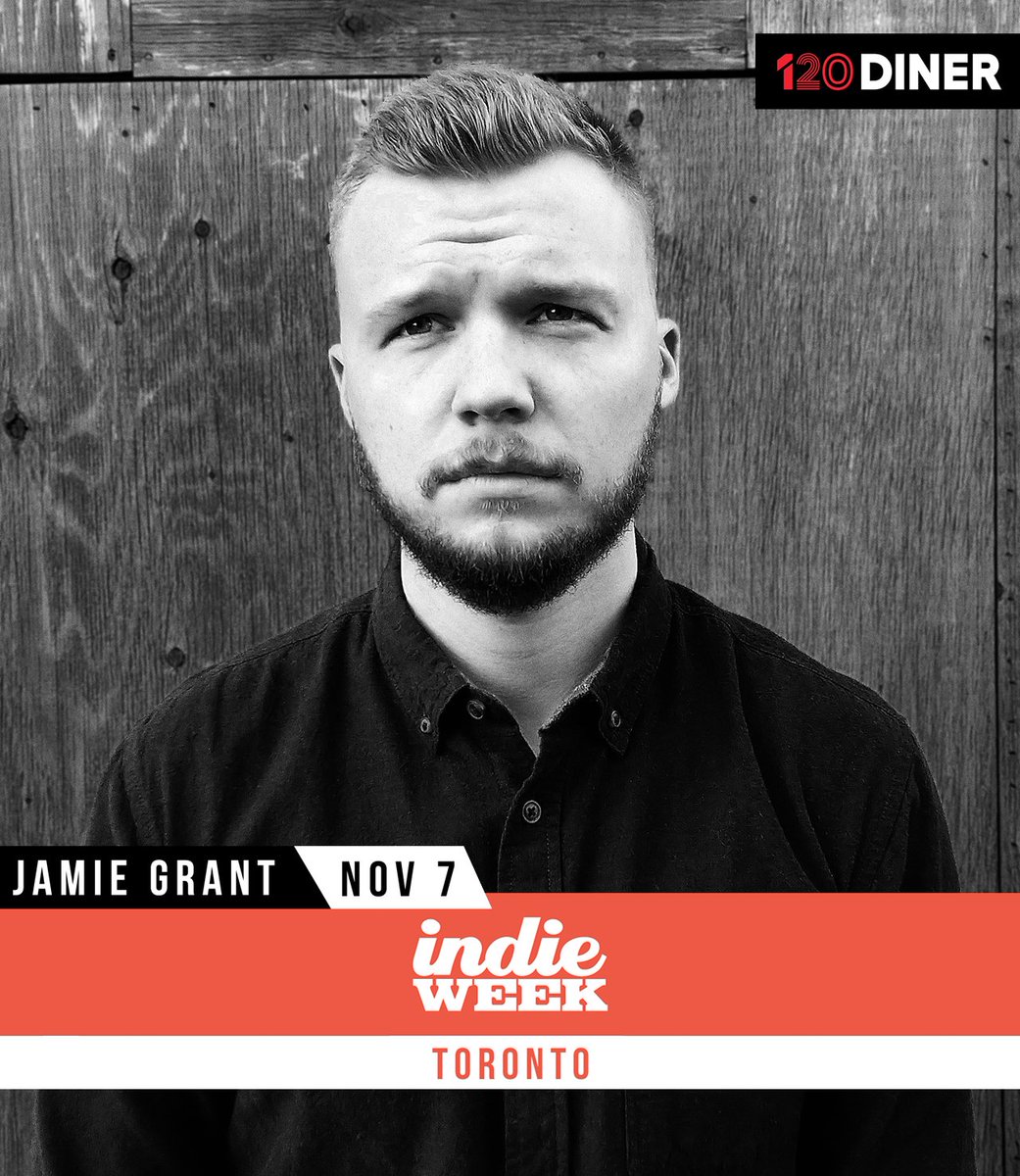 _JamieGrant's tweet photo. INDIE WEEK | NOV 7th

Come out to @120Diner on Nov 7th to catch my acoustic set for @indieweek and the @ecexpression Showcase! 

Grab an early bird ticket for $6 or $10 at door.

EVENT: https://t.co/ZZrpJ29uAp https://t.co/ExN2U57vzG