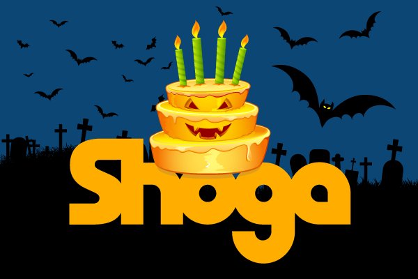 Shogaagency's tweet photo. Happy Halloween from Shoga. It's our birthday too, we're 4 years old today! Have a spooktacular evening everyone! https://t.co/ow4k4uJeFw