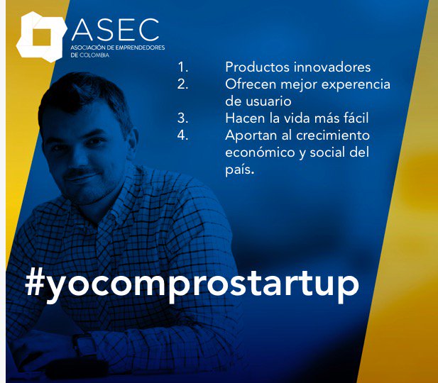 AsecOnLineCol's tweet photo. En @SomosASEC creemos en los nuevos referentes que aportan al desarrollo de su sector  y el crecimiento de nuestro  país. Por esto en el mes de noviembre impulsamos la campaña #yocomprostartup 
Compártenos el startup que más admiras y te está cambiando la vida y taggealo aquí. https://t.co/LfVTxirLGh