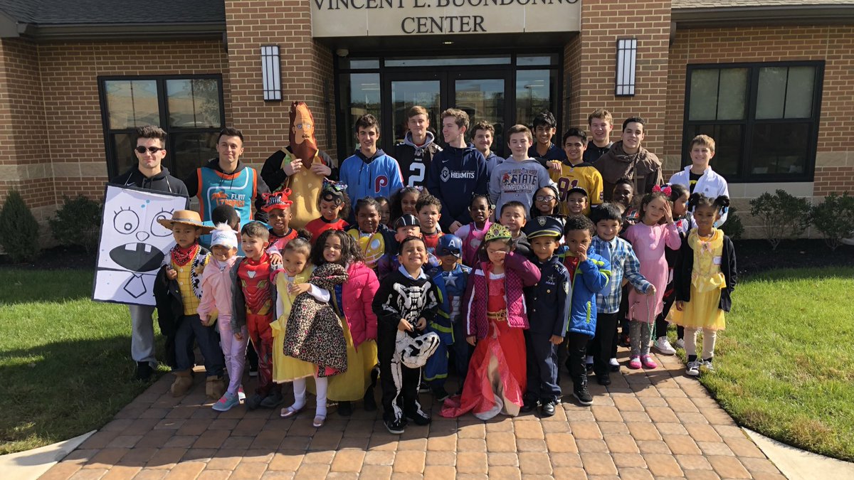 We were very excited to have students from Holy Name in Camden on campus today for some trick-or 
-treating! 🎃🕸 #Hermitpride #HappyHelloween