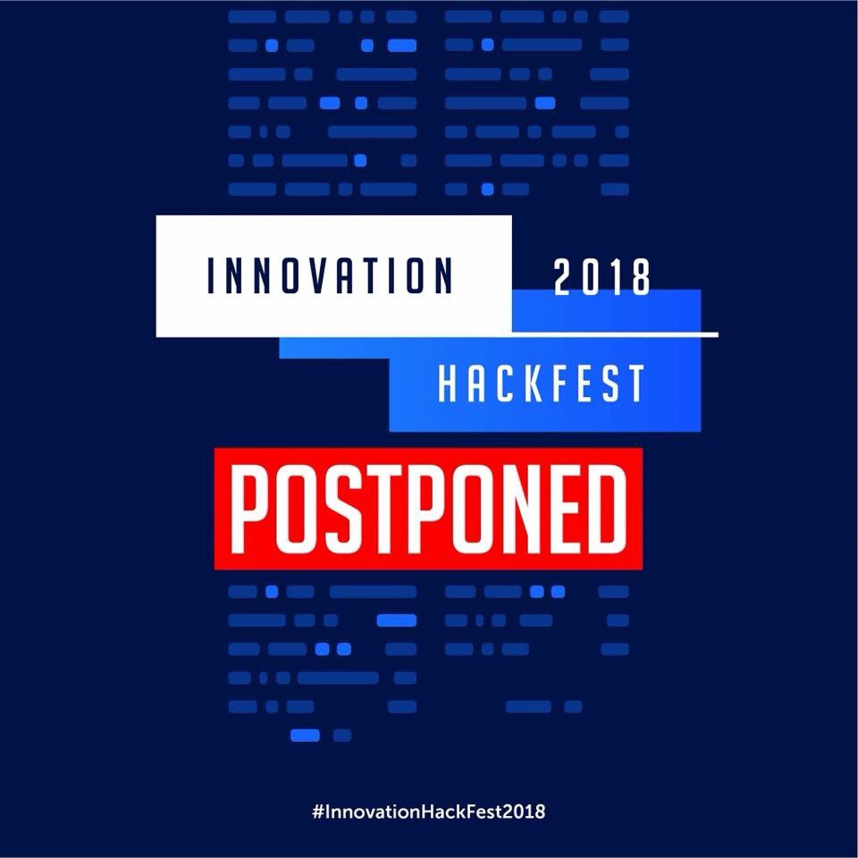 Due to the unforeseen and unfortunate security situation currently prevailing in the country after the judgement of a sensitive case, we have taken the tough decision to postpone the Innovation HackFest 2018.
