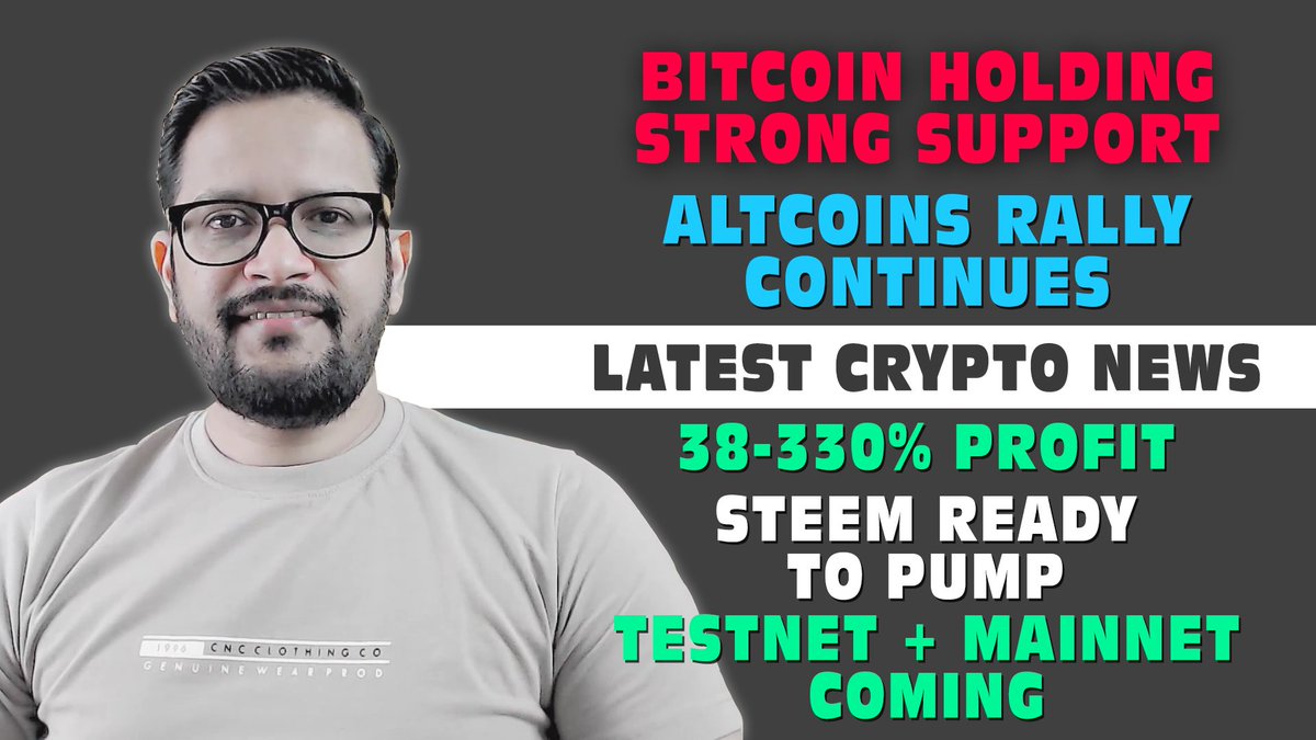 open4profit's tweet image. #Altcoins Strong Rally Continues. #STEEM Testnet + #Mainnet coming ready to give 38-330% profit. youtu.be/Q7nT2yyBofI #btc #bitcoin #cryptocurrency RETWEET &amp;amp; #win FREE BITCOINS
