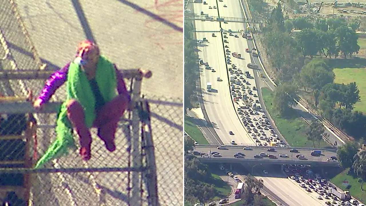 Abc7 Eyewitness News Update Person Wearing Costume Threatening To Jump Off Overpass Prompts Closure Of Multiple Lanes On Sb 170 Fwy In Sun Valley Area T Co Ssnbzd7xkc T Co Rfw2nz6m57 Twitter
