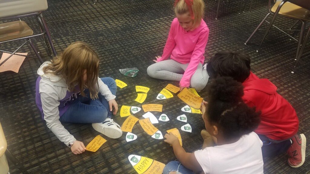 DGTLifeSkills's tweet photo. Fourth graders at El Sierra kicked off their Halloween by practicing empathy with us this morning! #HappyHalloween2018  #trickortreat #frankenfeelings @PrincipalLynde https://t.co/FDSk7Q8eQu