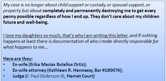 NeedsDad's tweet photo. To the abuser, a Hemet, CA Family Judge: You not only destroyed everything I worked for my whole life, but you killed my dreams!  But now you are trying to separate me from my daughters on purpose... You are a bad and evil man... https://t.co/47HpoNKCqW