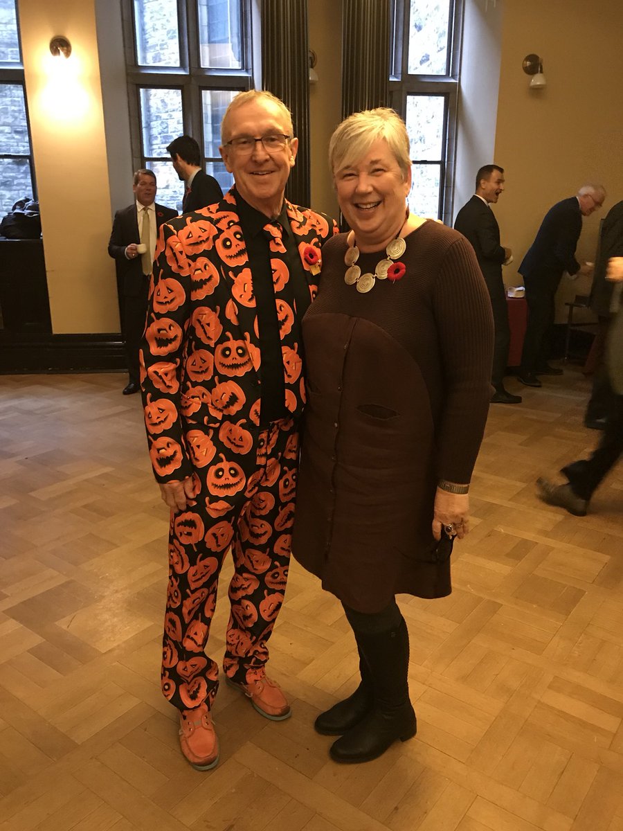 BernJordanCG's tweet photo. Happy Halloween 🎃 👻 folks. Here’s a chuckle from Parliament Hill. My good friend @GordieHogg really knows how to lighten things up. Stay safe tonight everyone! #halloweencostume #Boo #PumpkinSuit https://t.co/tX0QFBDv8t