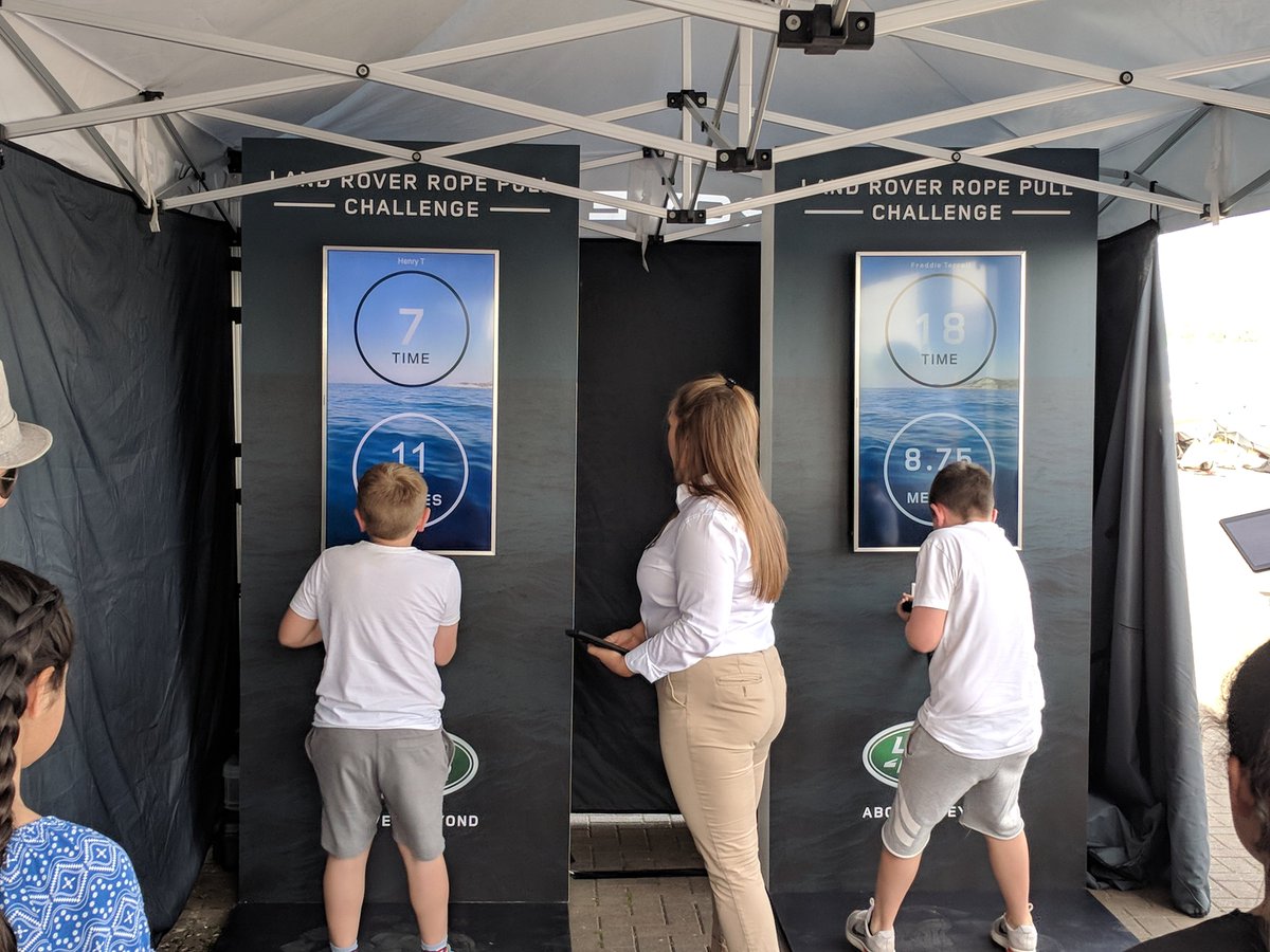 immersiveav's tweet photo. Think you have what it takes to top the leaderboard? Come and have a go on The Immersive AV Rope Pull Challenge @eventtechlive https://t.co/xzrn3ixMRj #ETL18 #ImmersiveAV #ThinkITR https://t.co/7GWnG7BHbz
