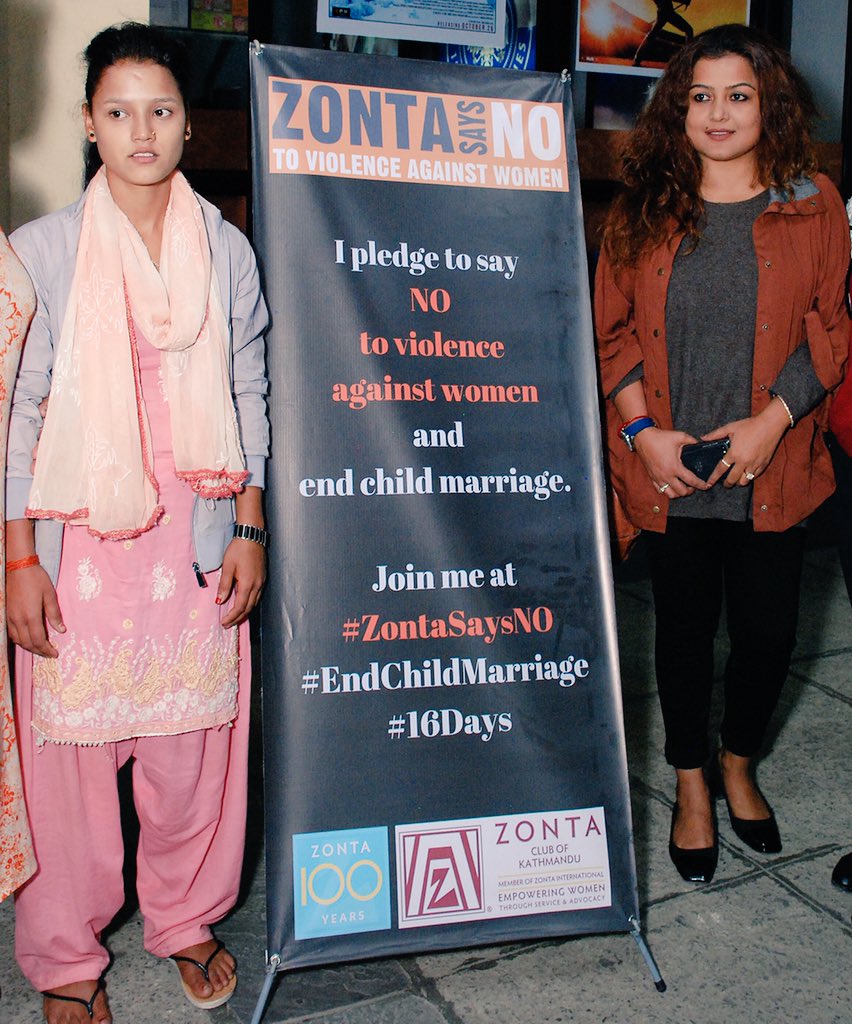NeelimaShr's tweet photo. #StarStudded evening at the premiere of Movie Maaleeka with actors @rekhathapa4u and Kamala Oli #Brilliant movie #WithACause #EndChildMarriage #ZontaSaysNo #16Days #ZontaClubKathmandu @ZontaIntl https://t.co/inkhUJAiT5
