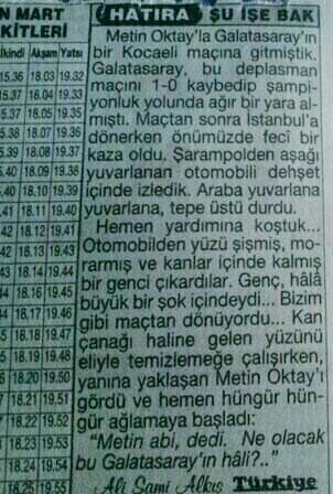 O halde bile Galatasaray'ı düşünmek. Sevda.