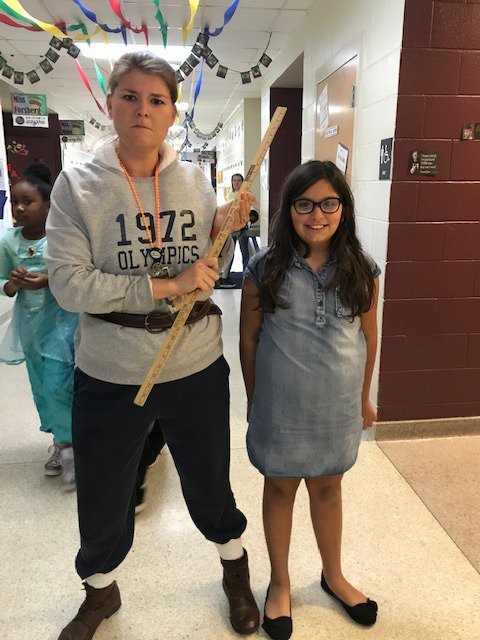 Tech_CoachLloyd's tweet image. Miss Trunchbull found Matilda!!!! #HappyHalloween2018