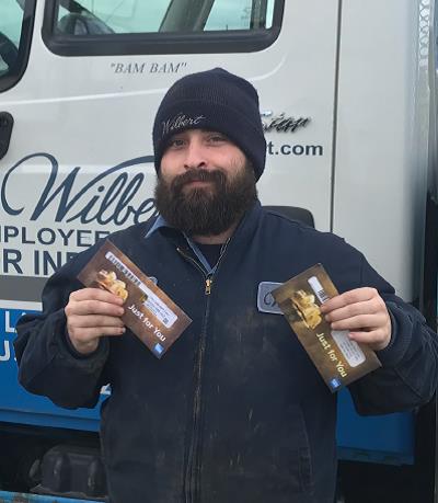 WilbertTeam's tweet photo. Aaron Linsner from Lancaster, NY passed a level 2 DOT roadside inspection which earned him $100. WTG, Aaron. We're proud of our conscientious drivers! Keep up the good work! #SafetyFirst https://t.co/l2XE8UQMdc