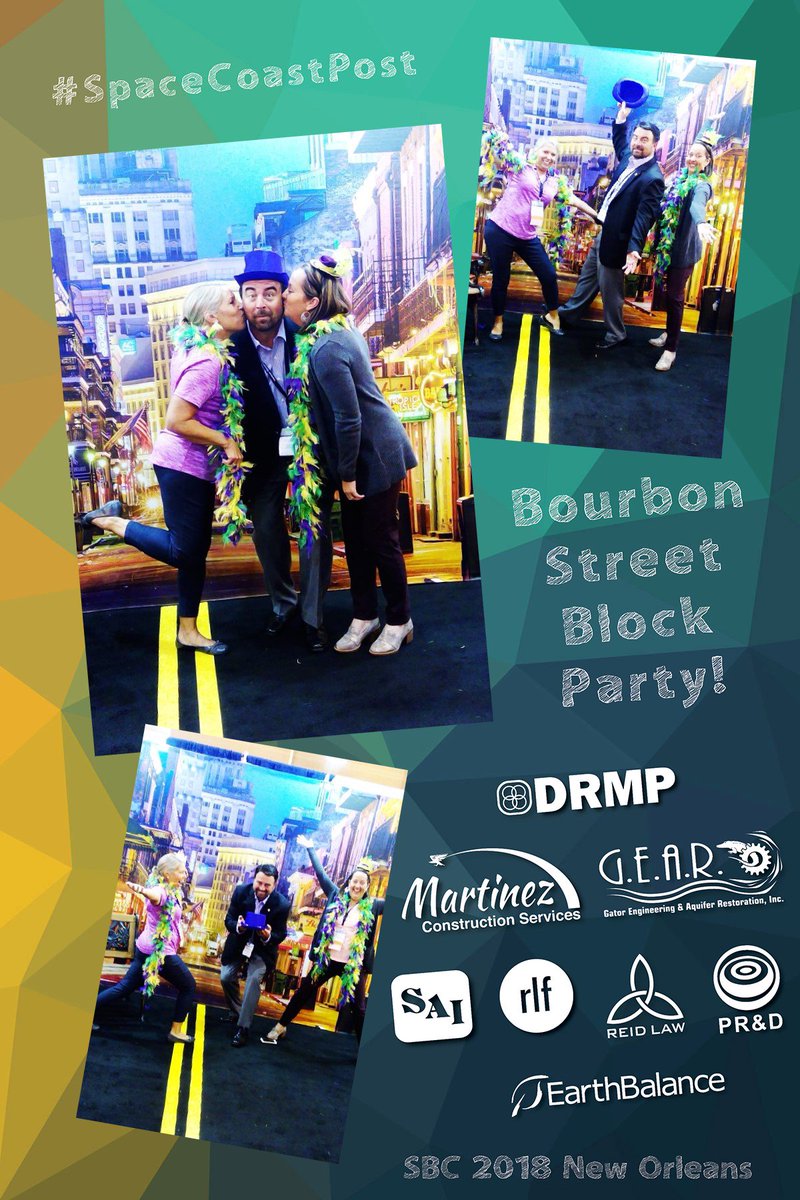 rlfaei's tweet photo. The SAME #SpaceCoastPost invites you to our Bourbon Street Block Party beginning today at 12:15 PM in Booth 1057, we’re getting this party started right at #SAMESBC18 for #OneTimeInNOLA https://t.co/mCyJo7GCWD