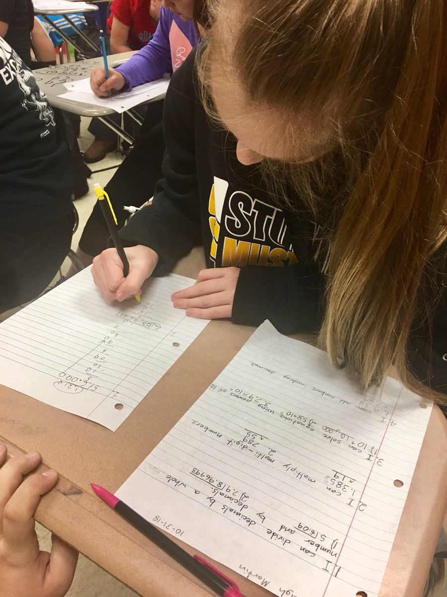 mrsjustice3rd's tweet photo. 5th grade students are creating “I can...” statements and problems for each. They are trading problems and solving one another’s. #reviewfortheexam #5thgraderocks #intelligentmindsatwork @PrincipalRobins @JaynieCWatts https://t.co/UoRliugduV