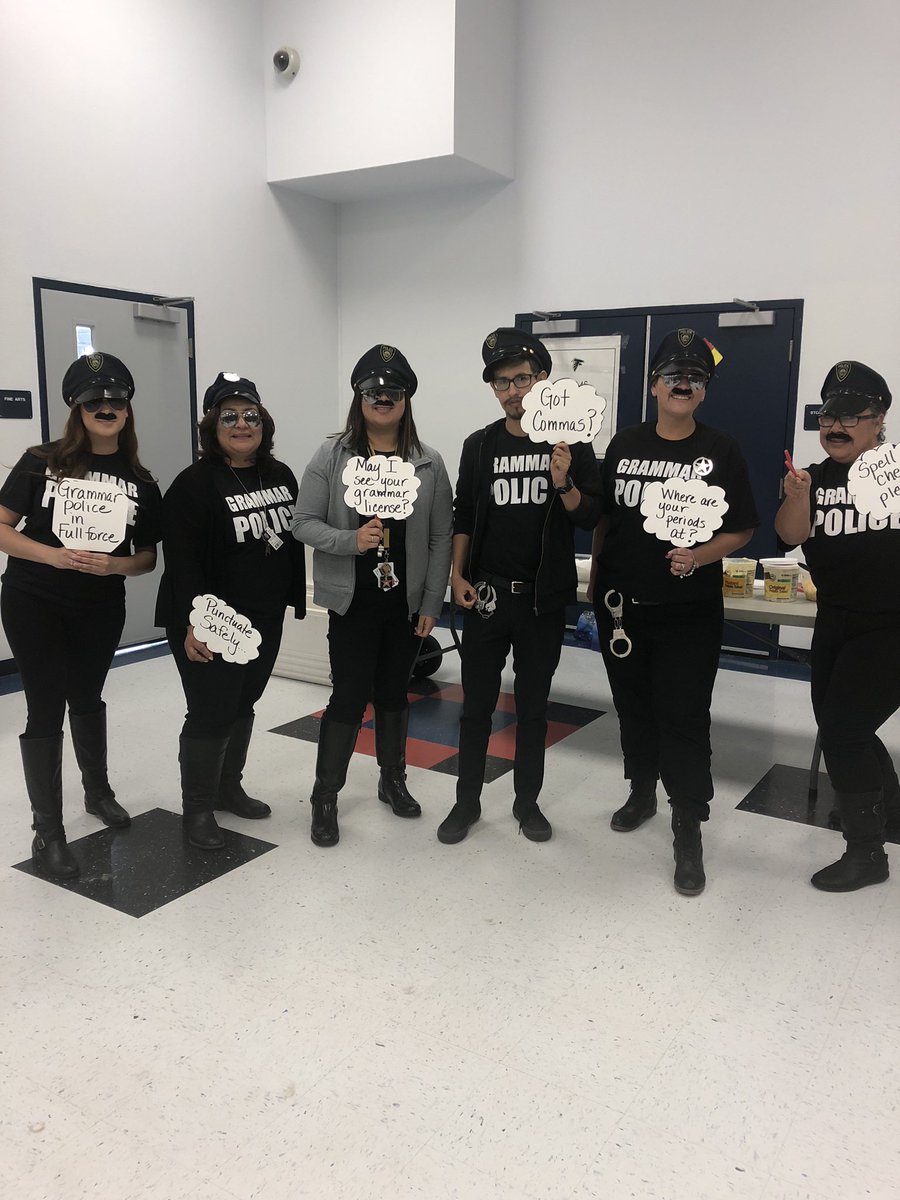 Grammar Police is on patrol!! #LoveOurTeachers #ELARTeamRocks