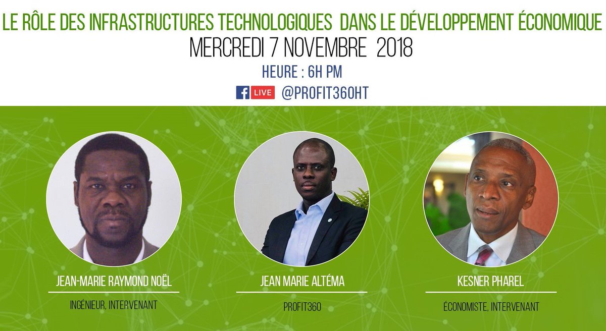 Comment Haïti peut-elle utiliser les infrastructures comme levier de développement des autres secteurs ? Ces échanges contribueront à la définition des politiques visant la croissance économique. #profit360 #numerique #Haiti #ICT4D