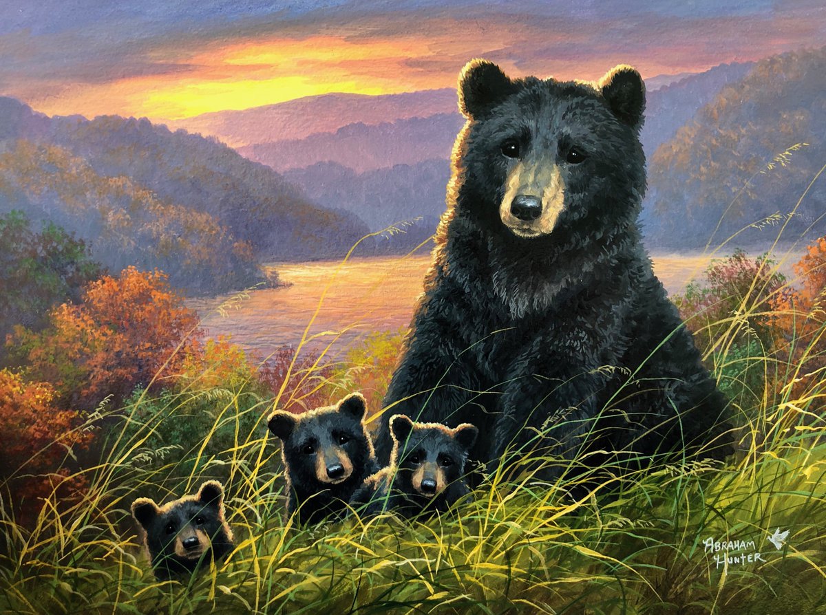 MastersEditions's tweet photo. New Abraham Hunter original is available NOW! Call your favorite art consultant to purchase.
“Autumn Highlands” 12x24 $4100 Framed.
#AbrahamHunter #MastersEditions #Painting #AutumnHighlands #NorthCarolina #NC #Mountains #Smokies #Bears #MamaBear #Cubs #ArtOfTheDay #Creative https://t.co/YQFsXUSHNL