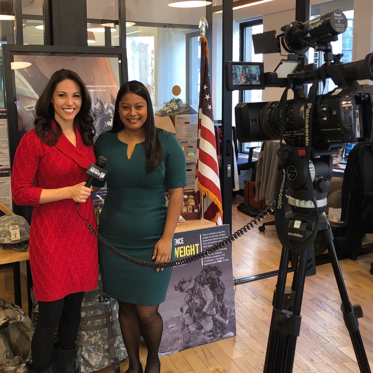 IAmAlyseZwick's tweet photo. It’s a pleasure to tell #NYC Veteran’s stories! Tune in on #VeteransDay to hear Cinthya’s story of service @NY1 #AmericasParade #TYFYS 🇺🇸❤️ @iava https://t.co/TrGyIXYBwG