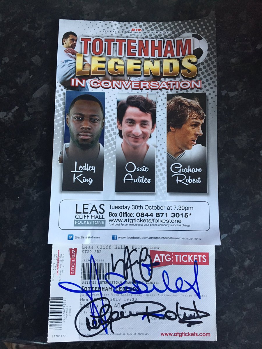 Massive thanks to @GrahamRoberts4, @osvaldooardiles, and @LedleyKing for a brilliant evening of stories, banter and a lot of laughter. Great to meet you all again and look forward to many more such opportunities. #spurslegends #myoneandonlyclub #ossiesdream #centrealgarve
