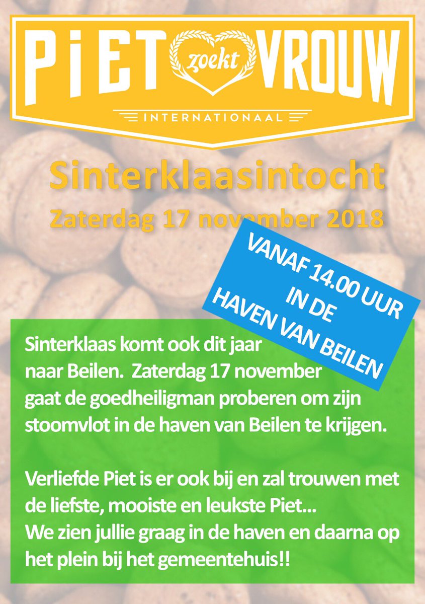 De burgemeester <a href="/MiekeDamsma/">Mieke Damsma</a> is heel erg blij. Ze heeft een brief van mij gekregen. 
Verliefdpiet komt ook! Hij doet mee aan het programma "Piet zoekt vrouw". Hij hoopt op veel brieven. Tijdens de intocht maakt hij bekend met welke Piet hij gaat trouwen.❤️🧡💛💚💙💜🖤