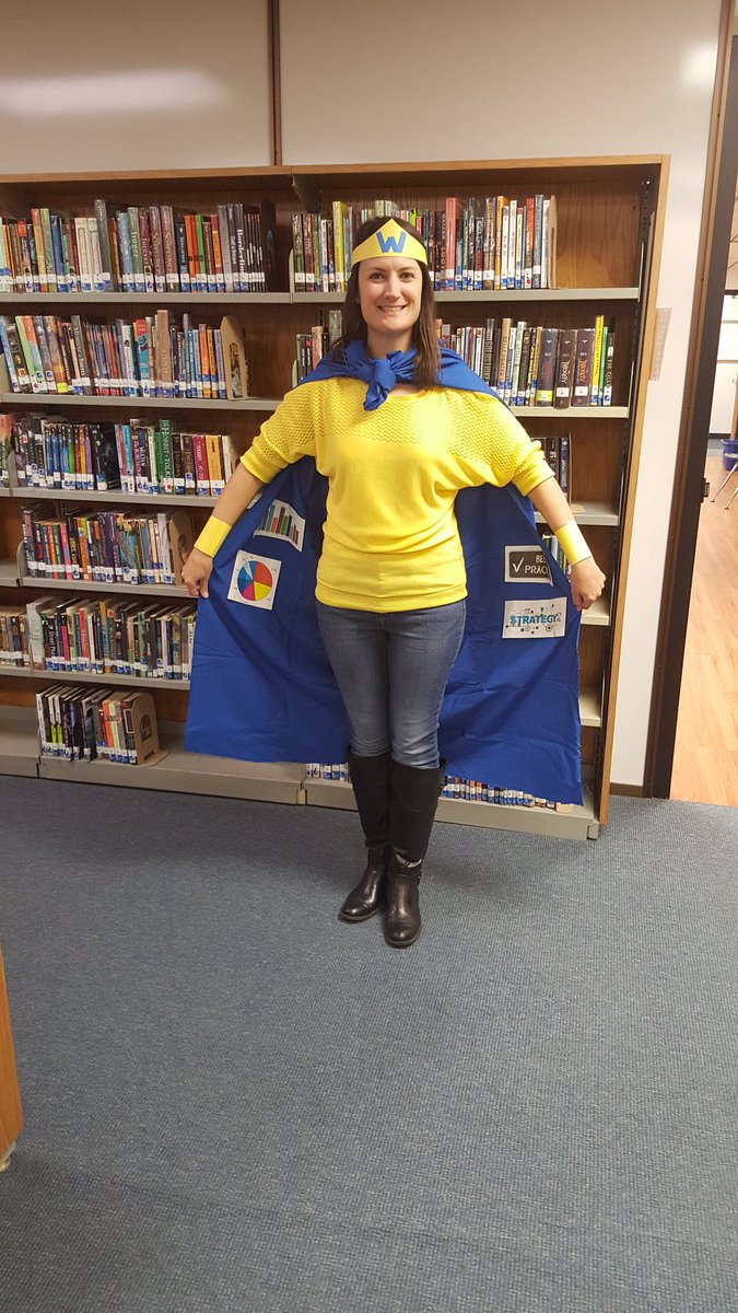 Having some fun today as "Wonder Willis" - saving one lesson at a time with a best practice or data! #educoach