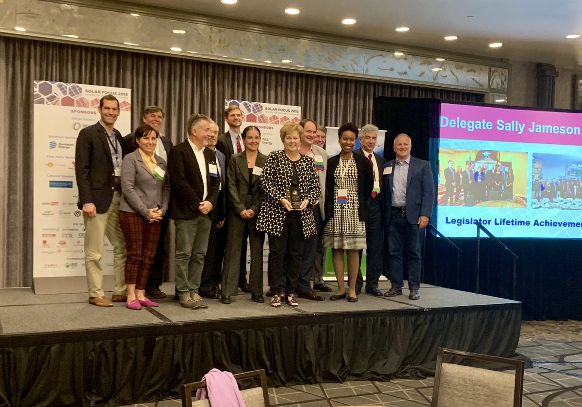 SolarChesapeake's tweet photo. Our awards ceremony recognized the movers and shakers of the industry. Congrats to all the award winners! #SolarFocus2018 #Marylandsolar https://t.co/7x2f2VZRPt