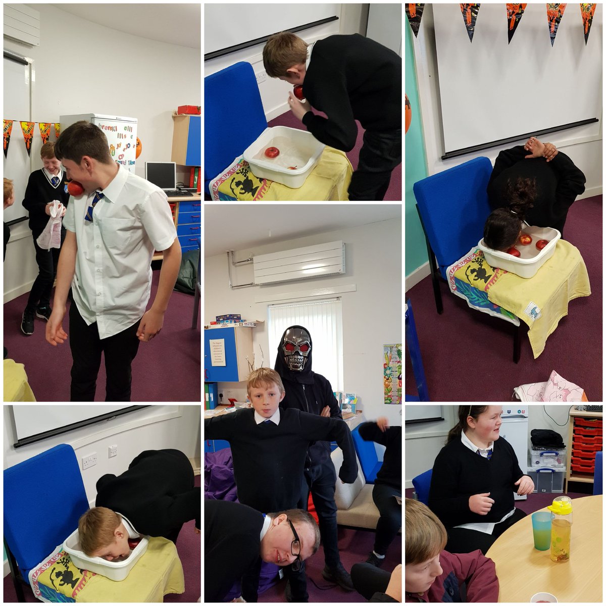 Great fun at Halloween in the HUB at lunchtime today. Dooking  for Apple's along with spooky sweets and treats. Thank you to all the children who attended and made it a success.