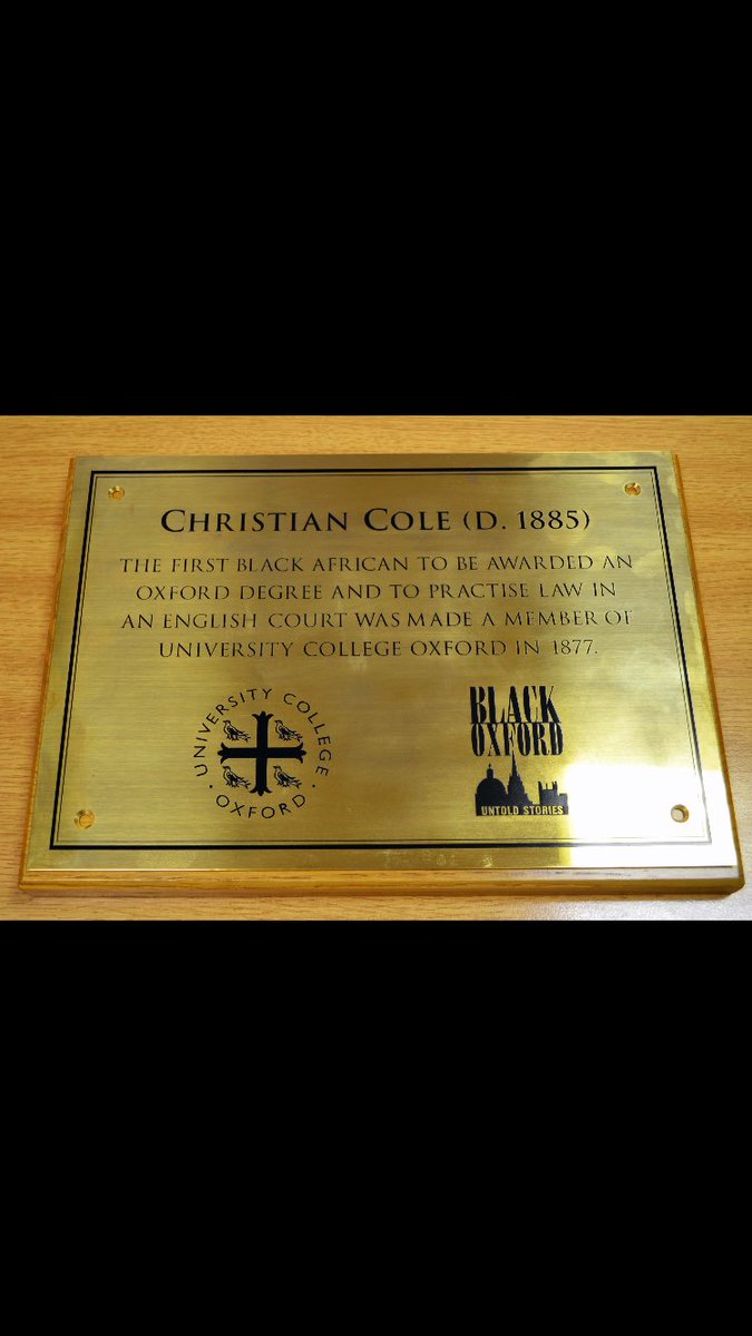 7) Christian Cole was the first African barrister to practice in the English courts. Originally from Sierra Leone, then a British colony, he was the first black graduate of the University of Oxford, where he studied at University College.