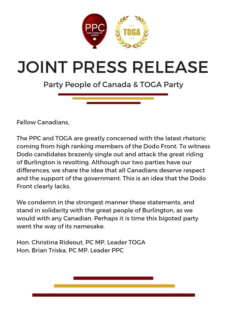 Pandemic Party of Canada tweet media