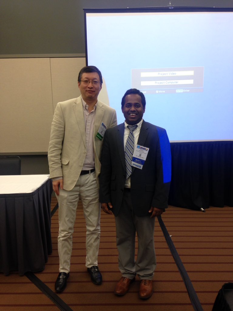 Sanjay_Behura's tweet photo. With @PittTweet Prof. Lei Li after concluding our session on '2D Materials' at #AIChEAnnual Meeting 2018! Excited to see many excellent stories in the #lowdimensional nanoscience. https://t.co/FYE4Mss8si