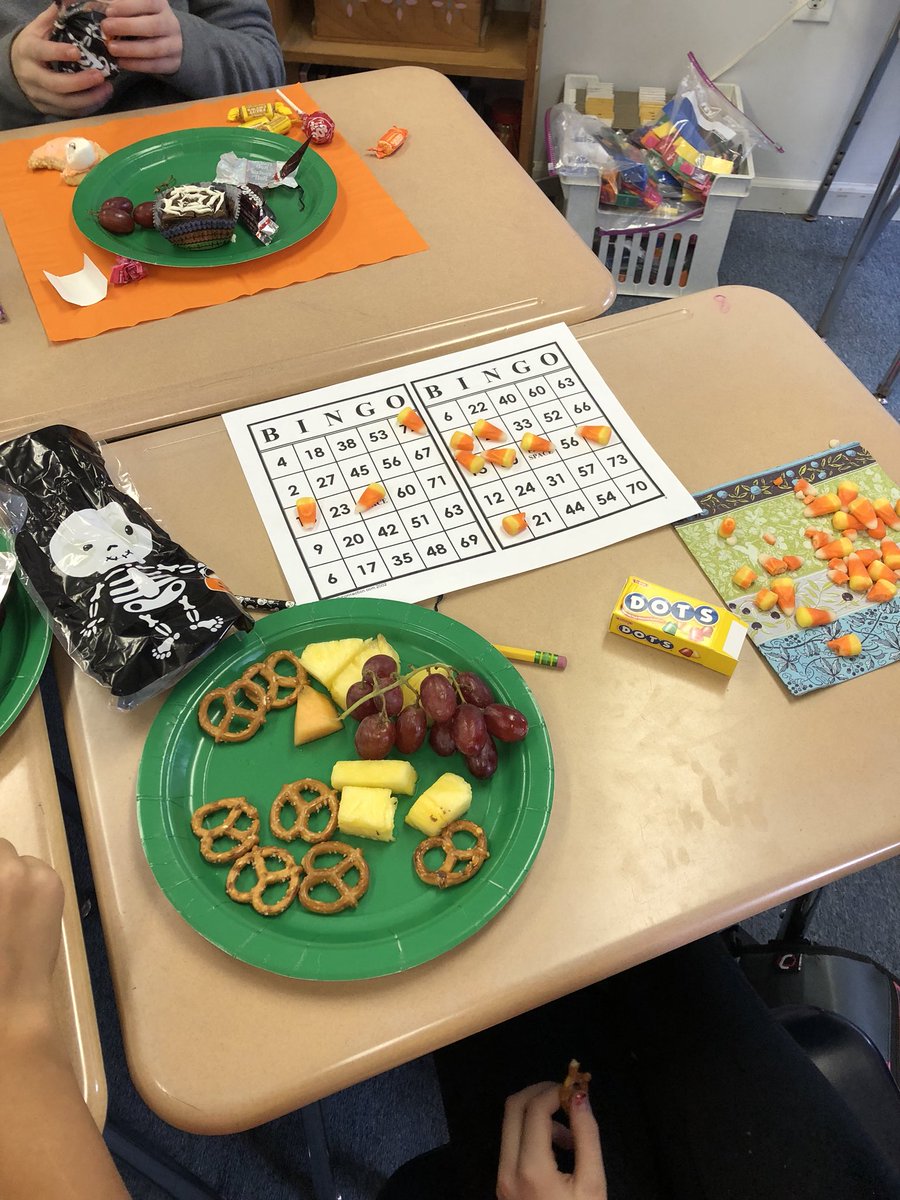 Grade5_lms's tweet photo. Halloween Fun in Grade 5!! Candy Corn Bingo and some tasty treats! #halloween18 #candycornfun #grade5partytime https://t.co/C5xzJU0csn