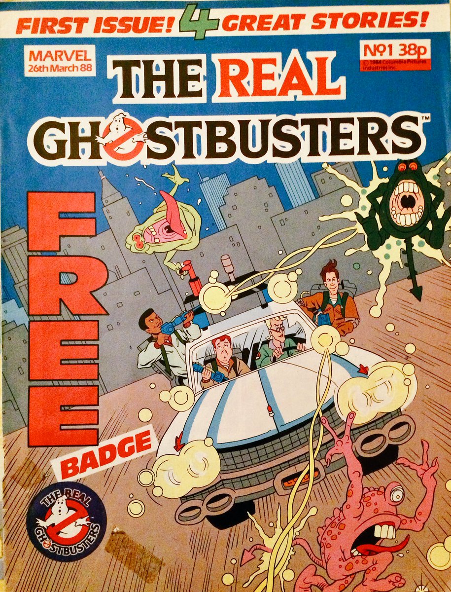 ComicsCollecti1's tweet photo. Who you gonna call? Marvel’s The Real Ghostbusters! The first issue (26th March 1988) came with a free badge. Nice to see Winston in the spotlight with Winston’s Diary - A Day in the Life Of Winston Zeddmore. Enjoy the final moments of Halloween 2018! 🎃 👻 https://t.co/YGmOw3q5Ur