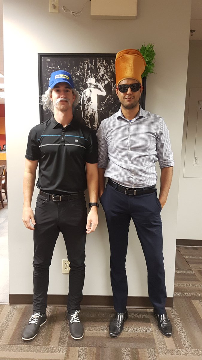 MrMfranchise's tweet photo. Can the real GREG please stand up? Congrats to Mitch for winning our #office Halloween contest! Jas, our honorable mention – so on point! Take a guess what he’s dressed as? HAPPY #HALLOWEEN!

#corporateculture #RAMMP https://t.co/UzRldJpiw3