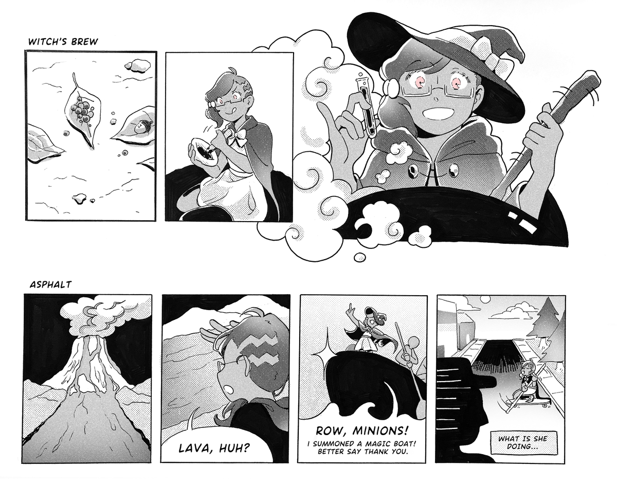 A series of comic strips featuring @TrueNorth_Game 's Penelope! It shows off her in-game mechanic (pov switching), I hope you enjoy her dumbass energy! ✨?
#inktober