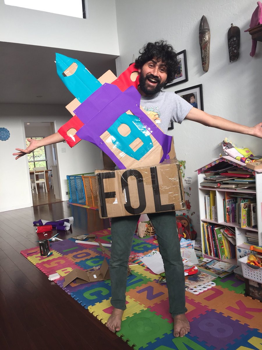 Inspired by <a href="/amy_harmon/">Amy Harmon</a> from last year; I am handing out <a href="/TeamFoldscope/">Foldscope</a> #Foldscope instead of candy today! So I had to dress up as a box of Foldscope. Happy Halloween.. may the spooky (for real) world of microcosmos haunt you.