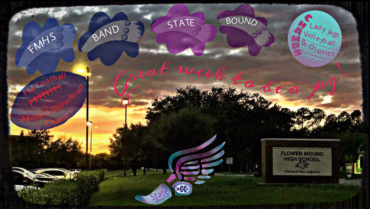 An exciting week <a href="/FlowerMoundHS/">Flower Mound HS</a> – We're running, marching, tackling, and digging our way to victory! Go, Jags!