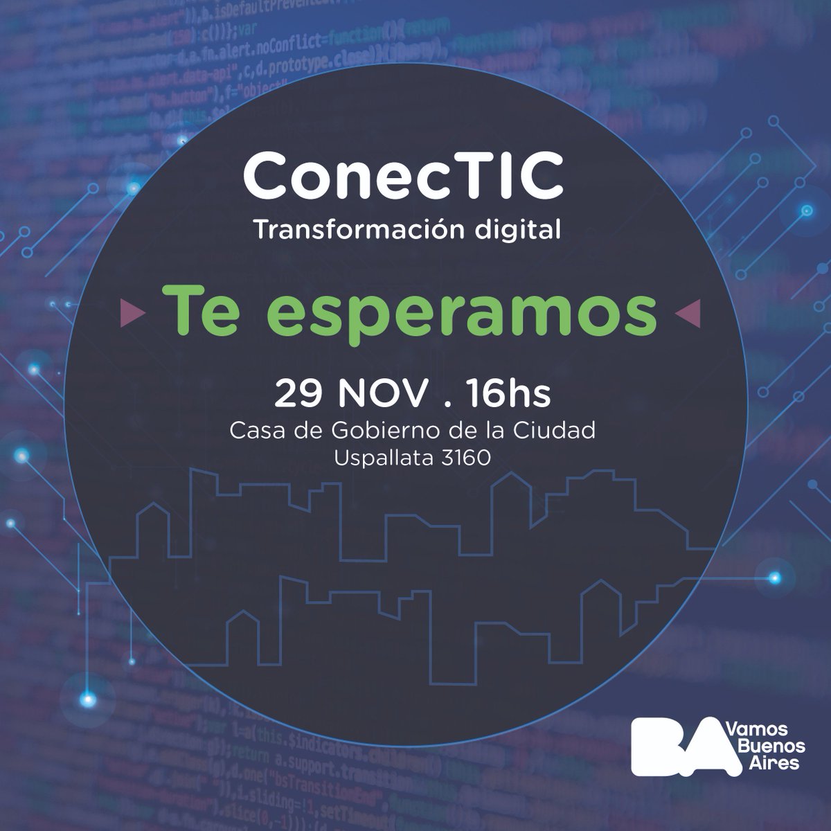 bapoliticasprod's tweet photo. Te invitamos a ser parte de #ConecTIC #TransformaciónDígital , un encuentro con el ecosistema tecnológico que invita a la evolución, la transformación y la generación de valor para avanzar en un mundo cada vez más competitivo. 

Inscribite 👉 https://t.co/K5a8p5Qzs6 https://t.co/4u2EbzUY1a