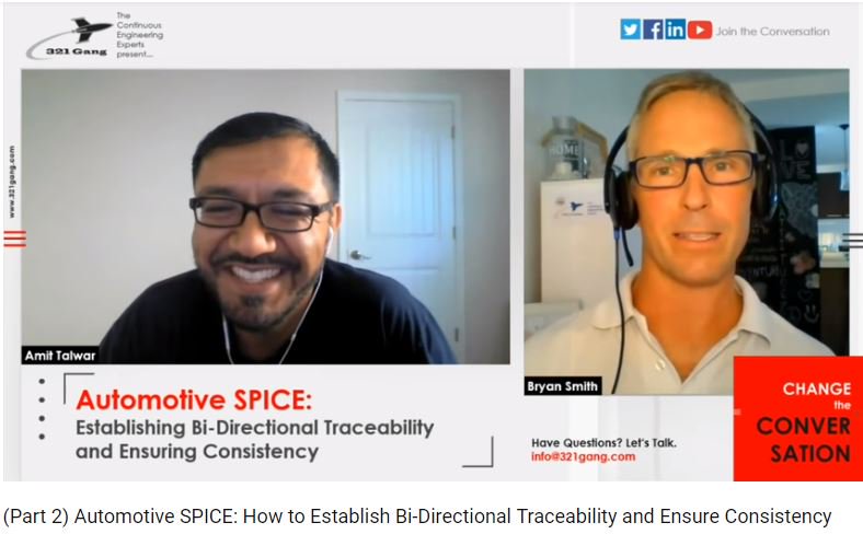 Check out part 2 of the ASPICE (Automotive SPICE) podcast series. #IBM's Amit Talwar and our own Bryan Smith discuss how to establish bi-directional traceability and ensure consistency. bit.ly/ASPICE2Amit #SAFe #agile