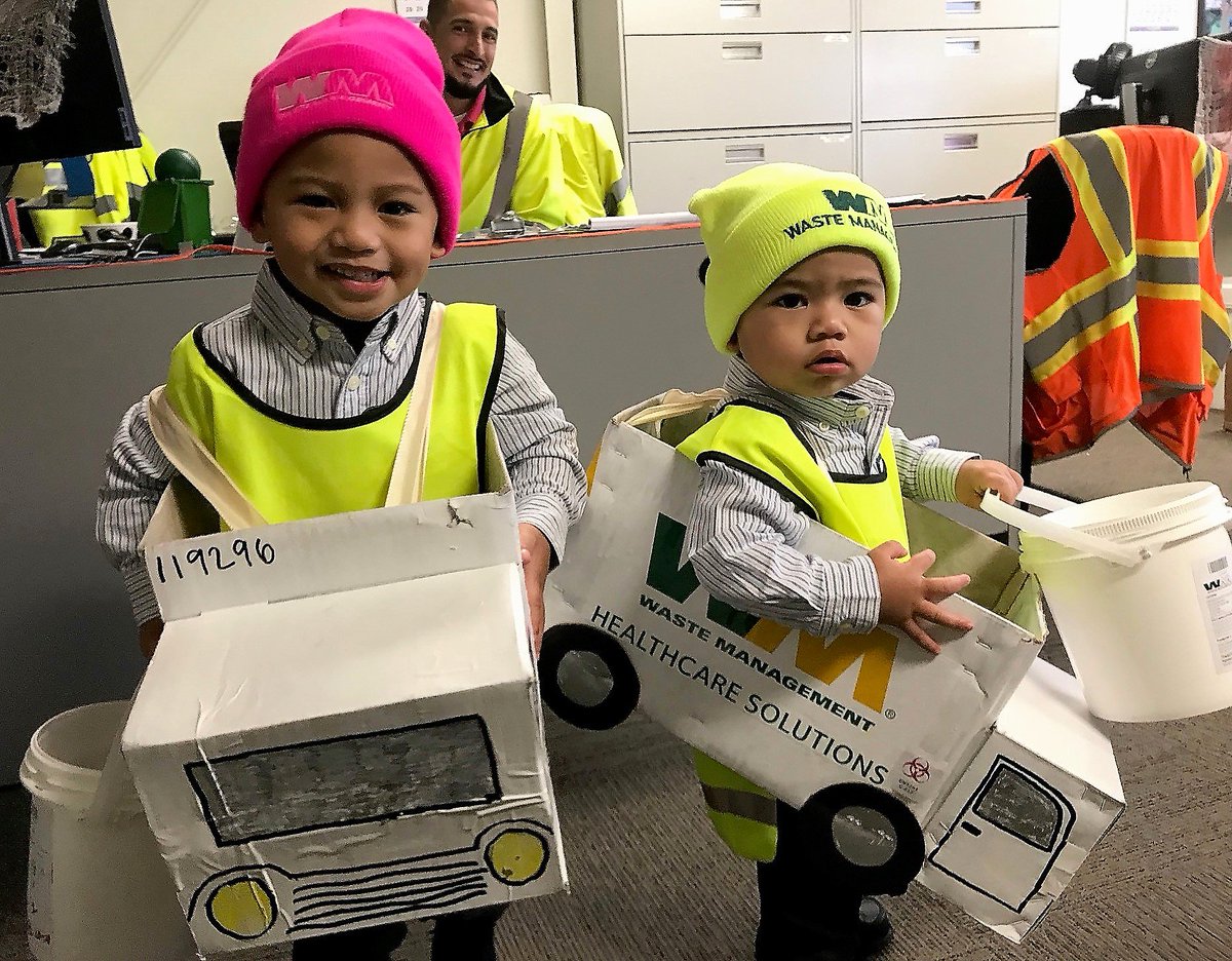 WMPugetSound's tweet photo. WM’s newest (and youngest!) Healthcare Solutions drivers showed up for driver training today, to learn all about how WM leads the way in safe medical &amp; hospital waste disposal. Anyone in your neighborhood dressing up as their favorite WM driver for #Halloween? Send us your pics! https://t.co/4Qf9whYXs8