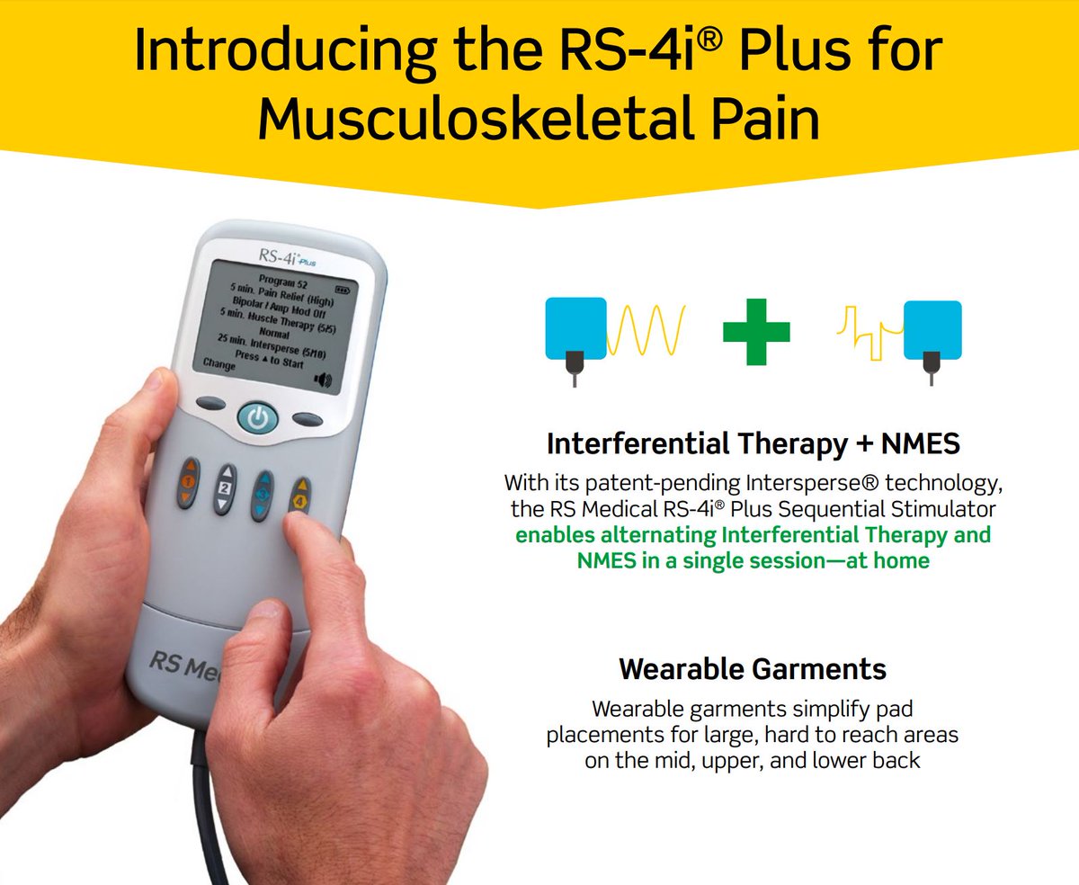 RSMedical's tweet image. What is #Interferential Therapy? High #frequency signals that reach deep into #tissue to alleviate #pain at the source. Learn more: bit.ly/2OeUFpR