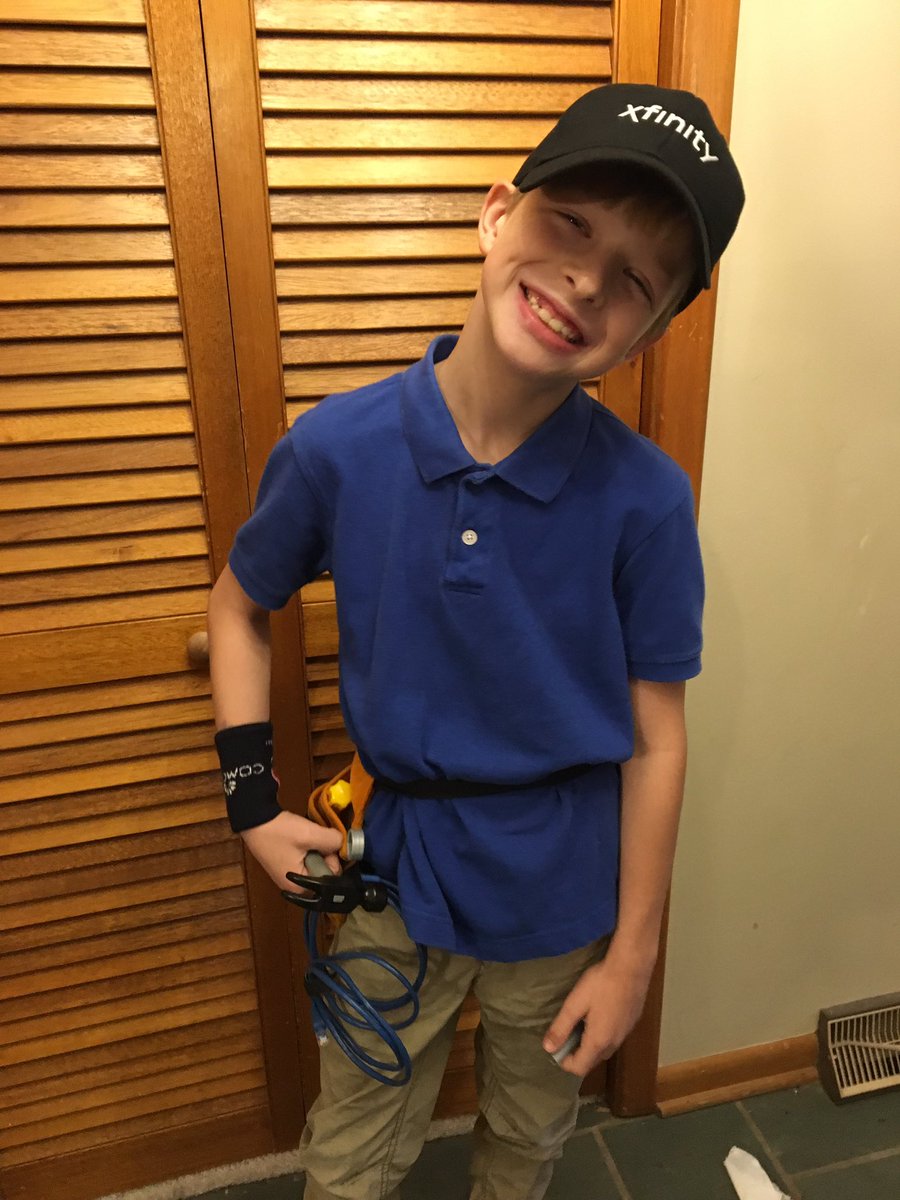 When your kid chooses to be an <a href="/Xfinity/">Xfinity</a> technician for his Stem career for dress up day at school. <a href="/ComcastSouth/">We've Moved ⏩ @Comcast</a> #family