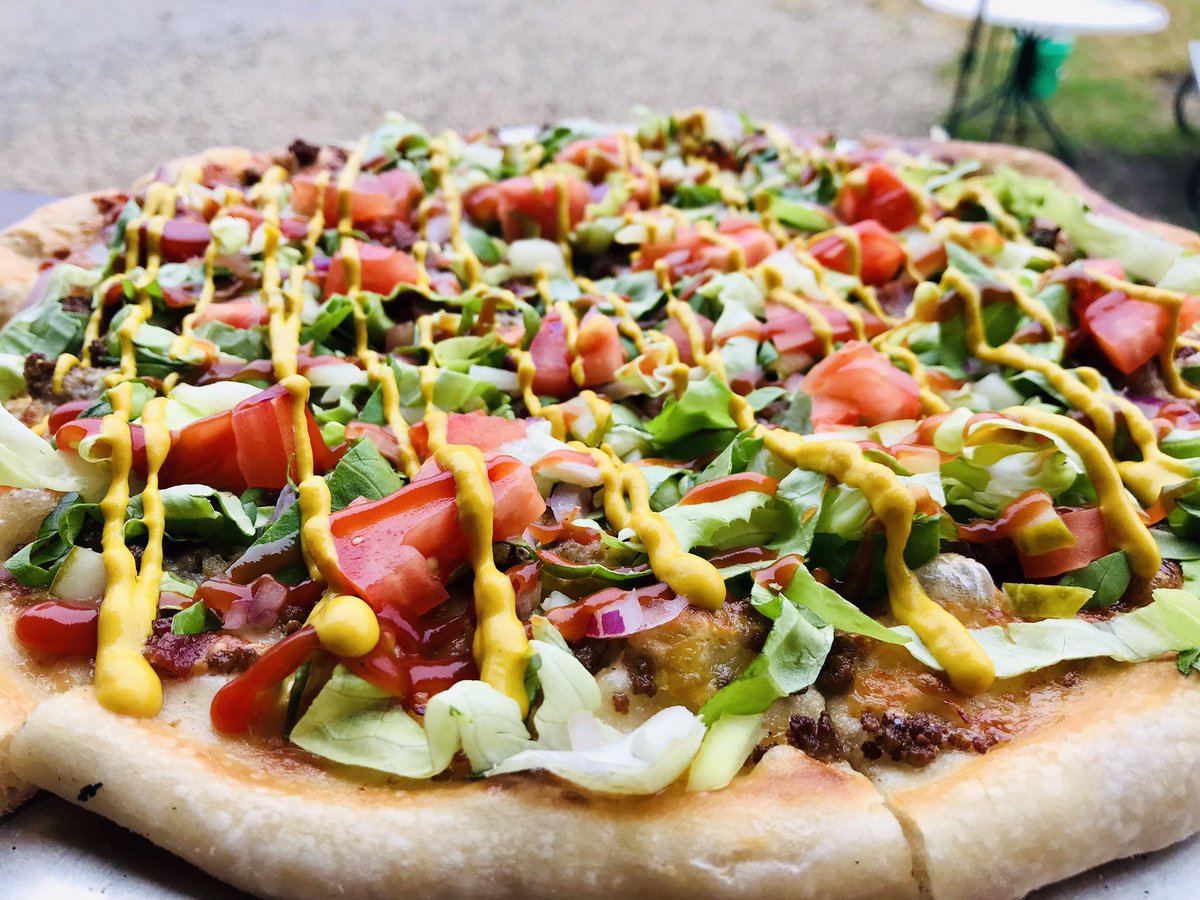 Happy Halloween! Celebrate with half priced kids meals! 

Need to balance out your sweet tooth with something savory? Come try our new Royal with Cheese Pizza!

This pizza is piled high with bacon, cheese, hamburger, shredded lettuce, tomato, onion, pickle, mustard, and ketchup!