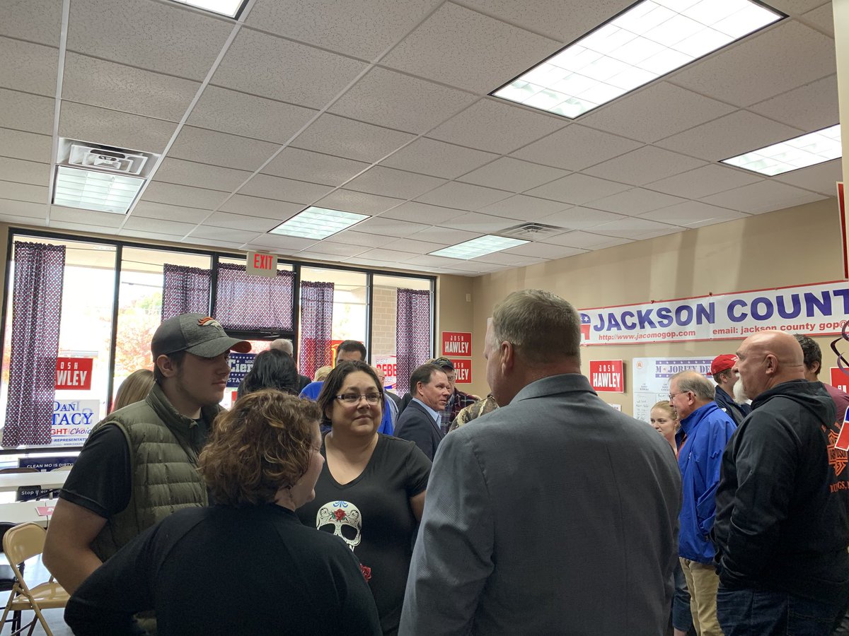 philiptyates's tweet photo. Big crowd on hand in Blue Springs to see @RepSamGraves endorse @MikeCierpiot for state senate. Folks are fired up to vote on Nov 6 #MoLeg https://t.co/B6Ij2HpAWk