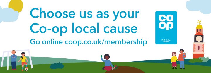 We have been selected as one of Co-ops local causes, you can help to support us just by doing your shopping and swiping your membership card. Join today and select us at coop.co.uk/membership