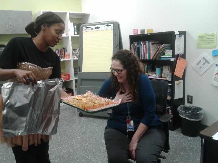 Fueled4Focus's tweet photo. Taste testing at Lamar Milledge! #shakeitupGA #fueled4focus https://t.co/So3YpVxHDb