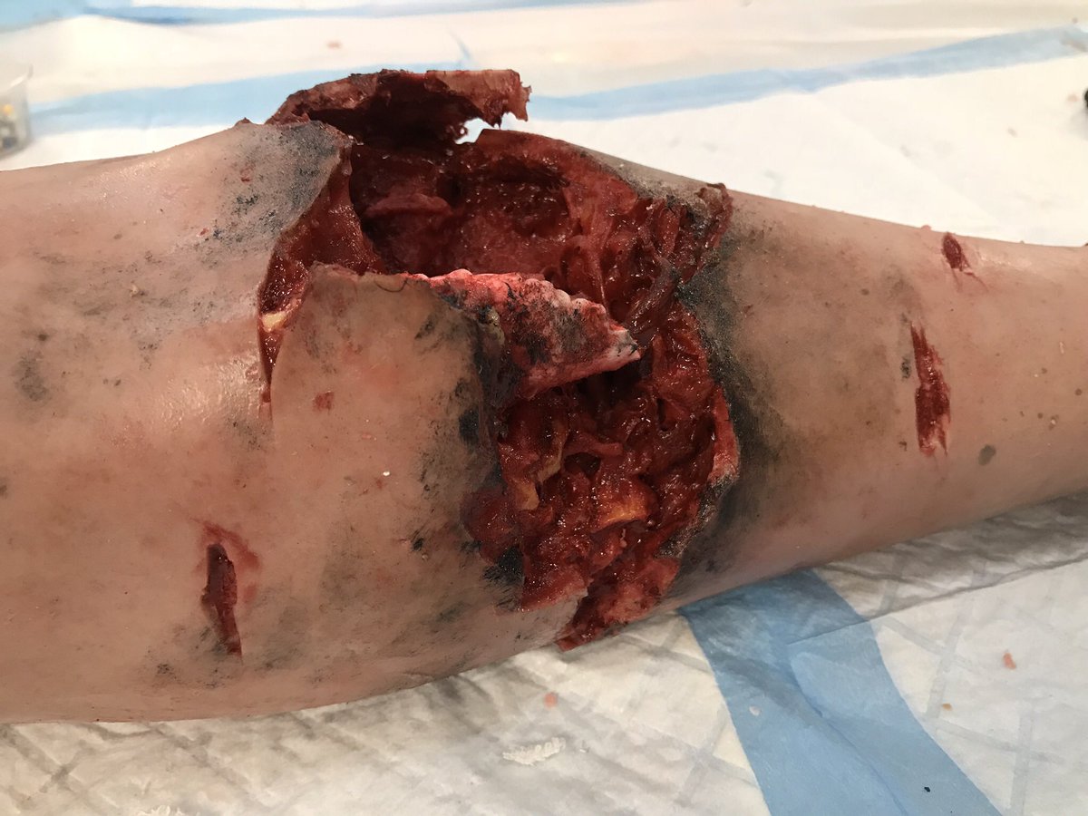 SIMBODIES's tweet photo. People always comment ‘you must be so much fun at #Halloween! Every day is like Halloween for us... so just another day in the office! #teamTFX #bloodandgore #spooky @SIMBODIESglobal https://t.co/94HBgR3on3